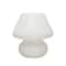 9.5&#x22; White Vintage Blown Glass Table Lamp